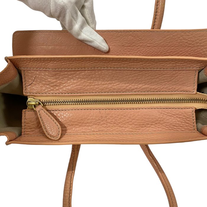 Céline Luggage  Pink and Beige Leather Handbag