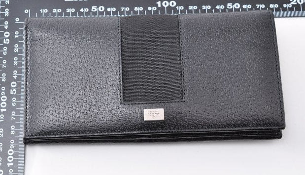 Gucci Black Leather Zip Around Wallet Long Wallet