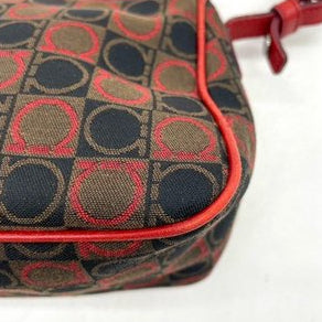Salvatore Ferragamo Vintage Gancini Handbag – Canvas and Red Leather