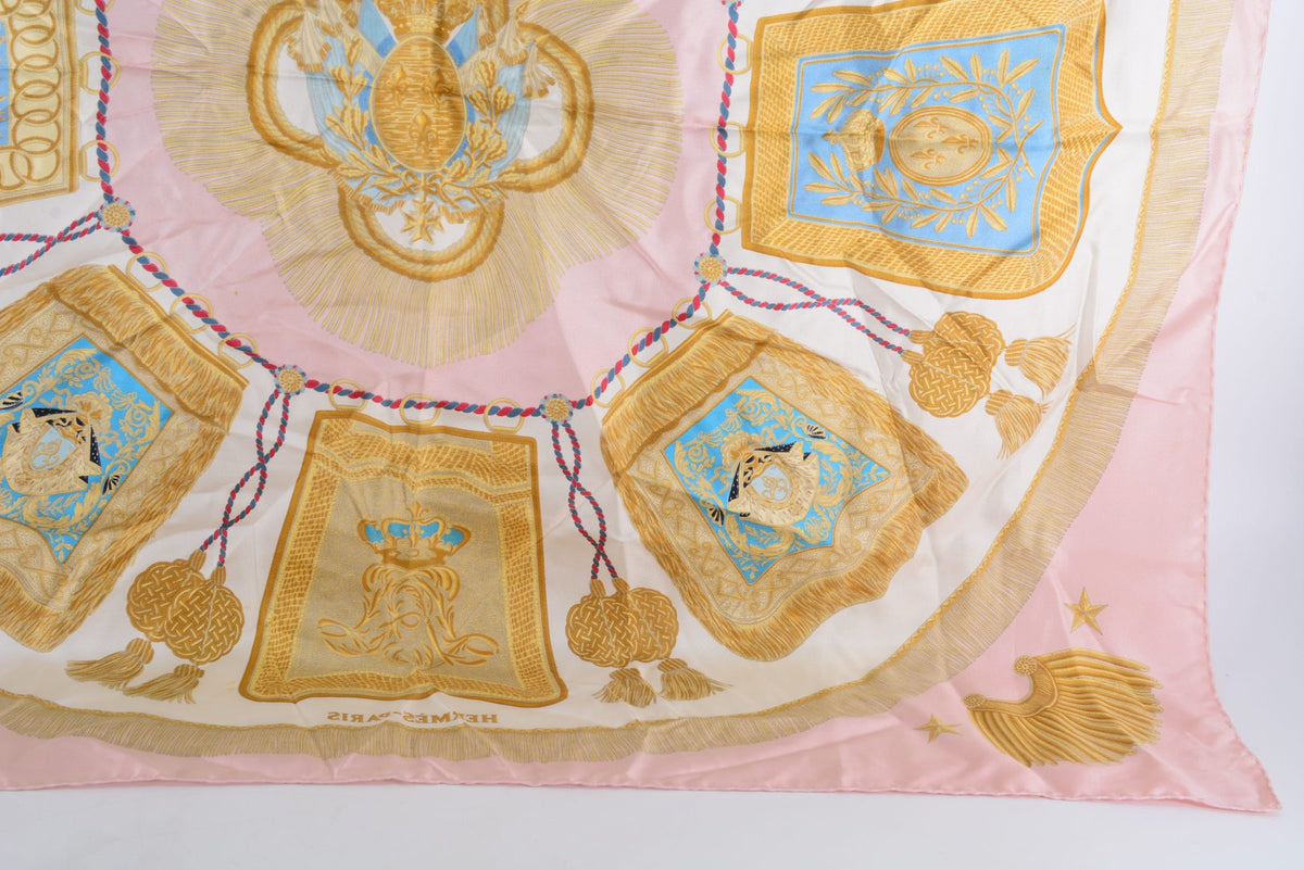 Hermès Poste et Cavalerie Silk Scarf – 89 × 89 cm