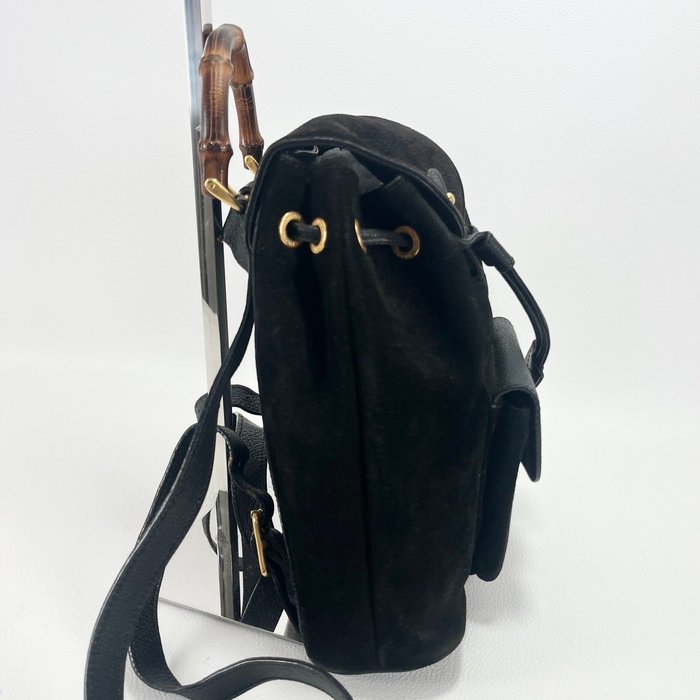 Gucci Black Leather Backpack Bag