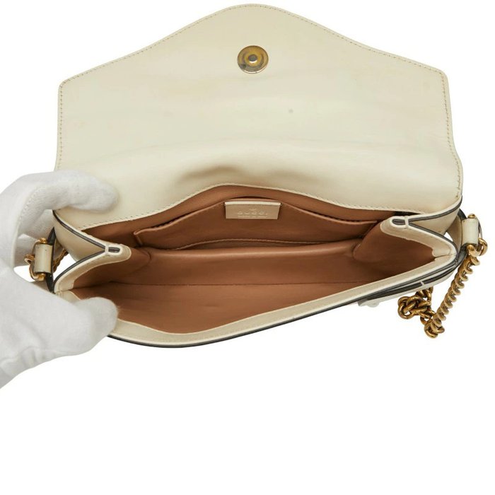 Gucci Broadway Pearl &amp; Bee Chain Shoulder Bag – 2-Way Crossbody
