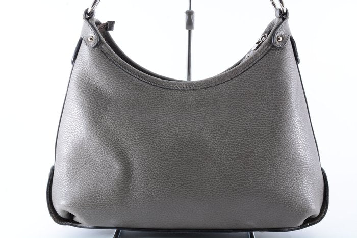 Salvatore Ferragamo Grey Leather Shoulder Bag