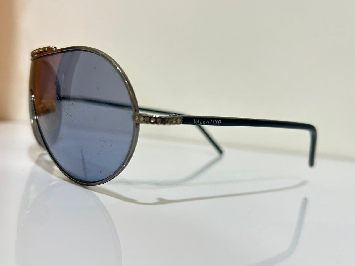 Valentino Vintage Sunglasses – Italian Design, Acetate & Metal Frame
