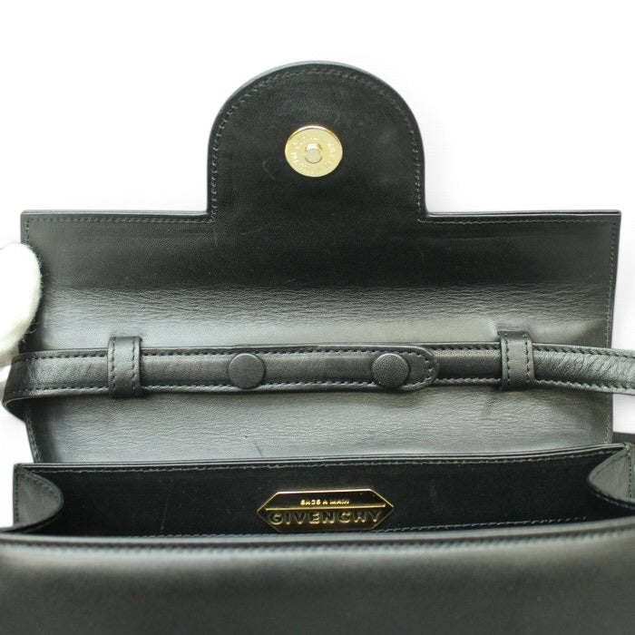 Givenchy Vintage Black Leather Handbag -gold hardware