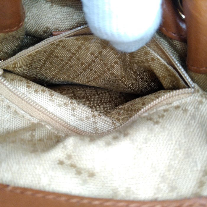 Gucci Bamboo Brown Leather Backpack