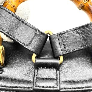 Gucci Bamboo Black Leather Backpack