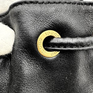 Gucci Bamboo Black Leather Backpack
