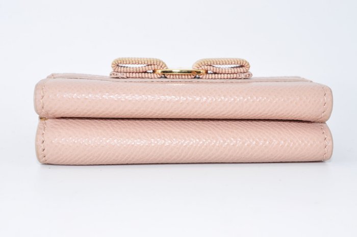 Salvatore Ferragamo Pink Leather Bi-Fold Wallet