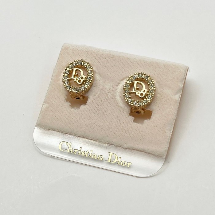 Christian Dior Gold-Tone Earrings – Vintage Designer Jewellery