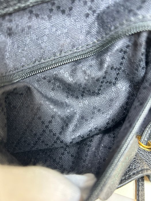 Gucci Bamboo Handle Black Backpack