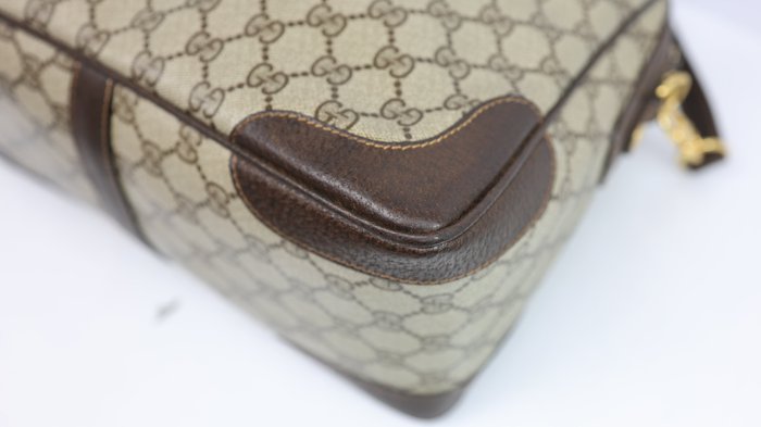 Gucci GG Monogram Top-Handle Satchel – Beige an Brown