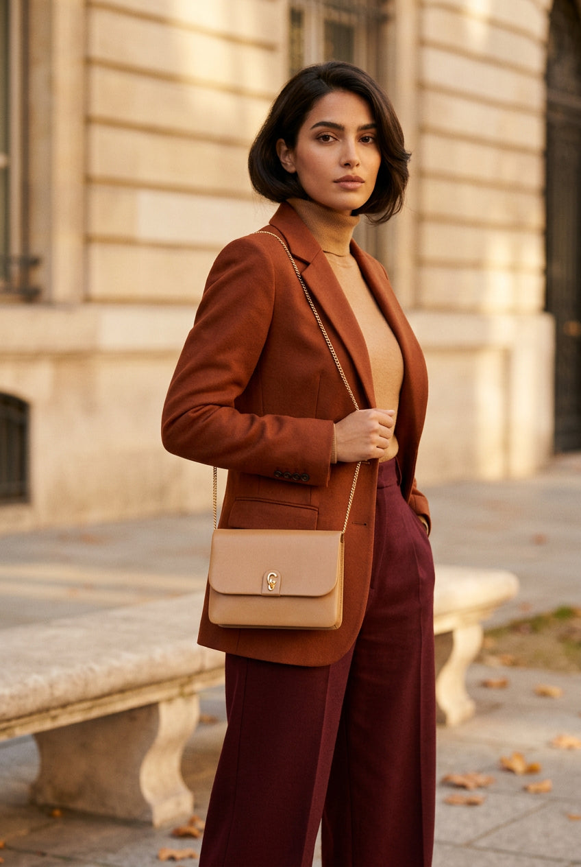 Christian Dior Brown Leather Shoulder Bag – Gold-Tone Hardware
