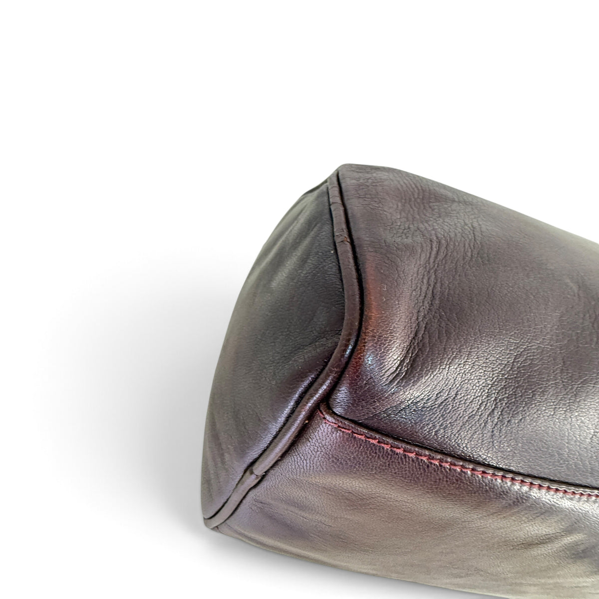 Fendi Boston Hand Bag burgundy