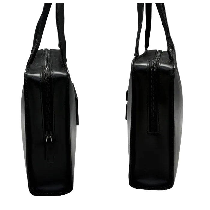 Gucci Black Leath Tote bag – G-Shaped Plaque