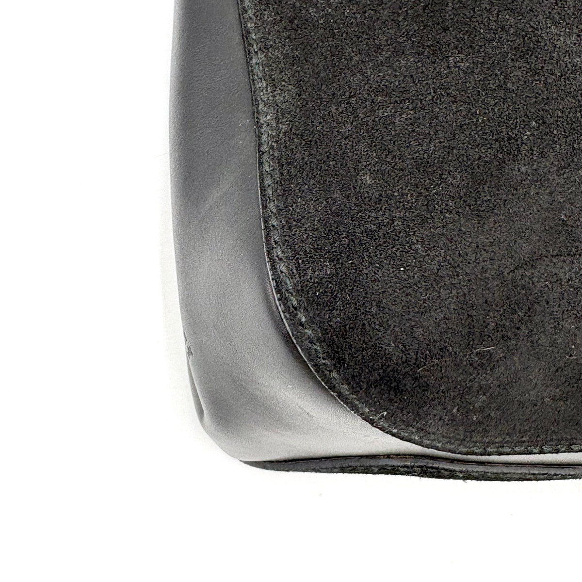 Gucci Tom Ford Era Horsebit Suede Shoulder Bag in Black