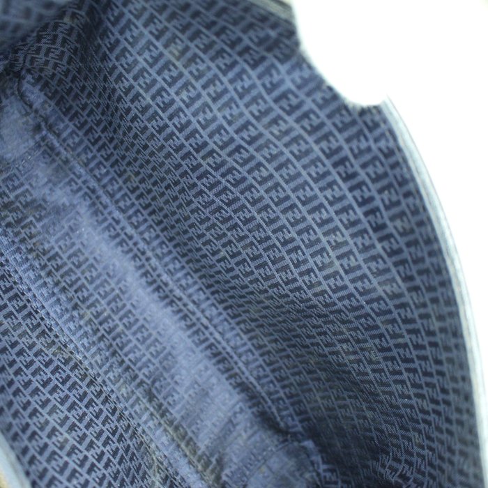 Fendi Vintage Woven Leather Shoulder Bag – Black & Deep Blue