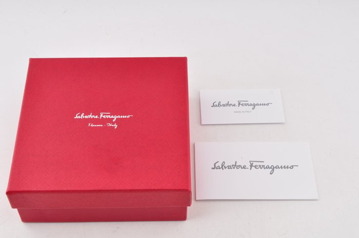Salvatore Ferragamo Burgundy Patent Leather Bars Bow Long Wallet