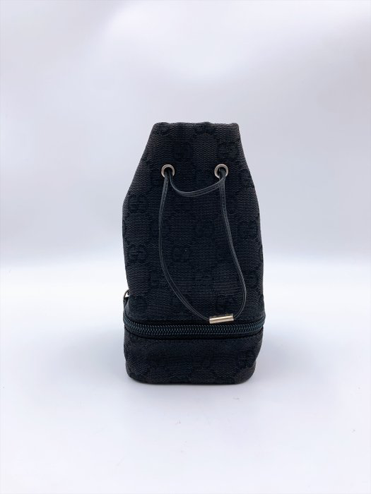 Gucci Monogram Canvas Mini Drawstring pouch – Black