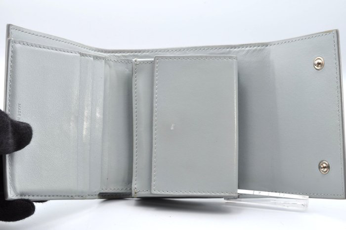 Céline Blue & Grey Leather Bi-Fold Wallet