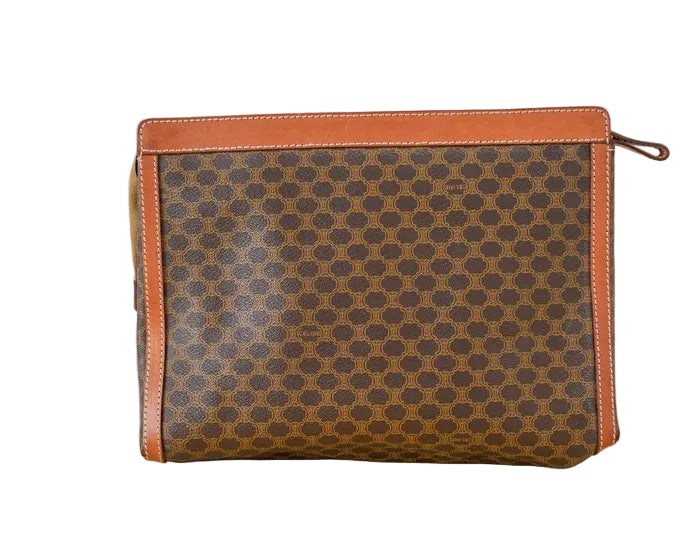 Céline Macadam Clutch Bag – Beige and Brown