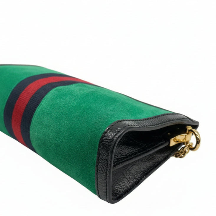 Pochette/Sac bandoulière Gucci toile rayée verte