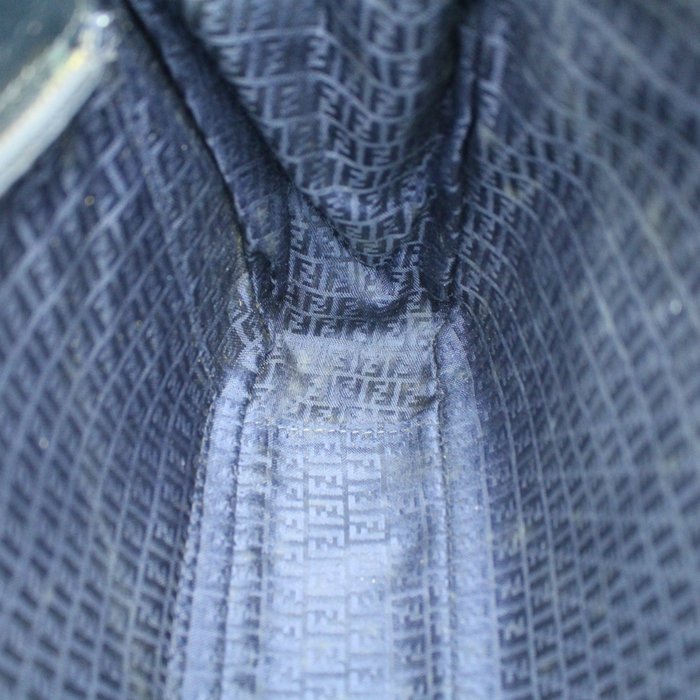 Fendi Vintage Woven Leather Shoulder Bag – Black & Deep Blue