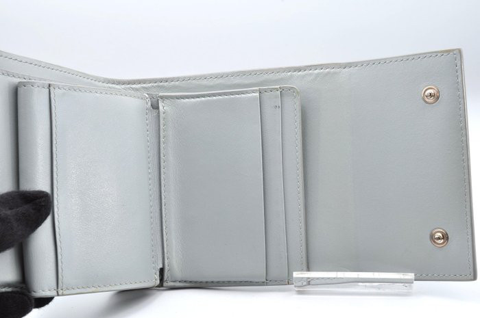 Céline Blue & Grey Leather Bi-Fold Wallet