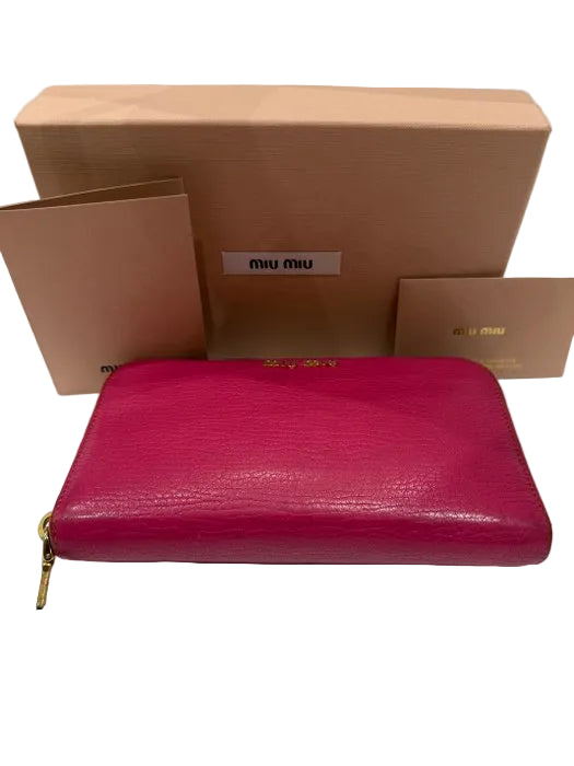 Miu Miu Zip-Around Wallet rose