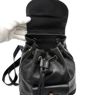 Gucci Bamboo Black Leather Backpack