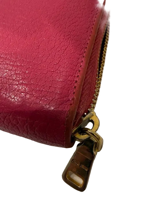 Miu Miu Zip-Around Wallet rose