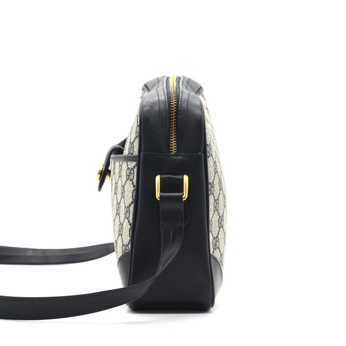 Gucci Vintage GG Supreme Shoulder Bag – Navy and Grey