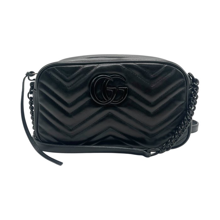 Gucci GG Marmont Matelassé Small Shoulder Bag – Black