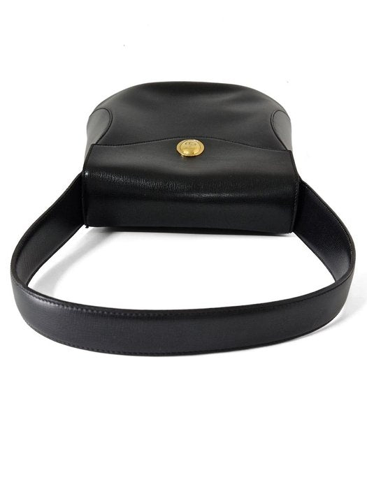 Christian Dior Vintage Black Leather Shoulder Bag