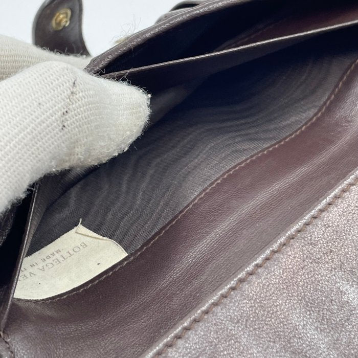 Bottega Veneta Intrecciato Continental Long Wallet –  Brown Leather