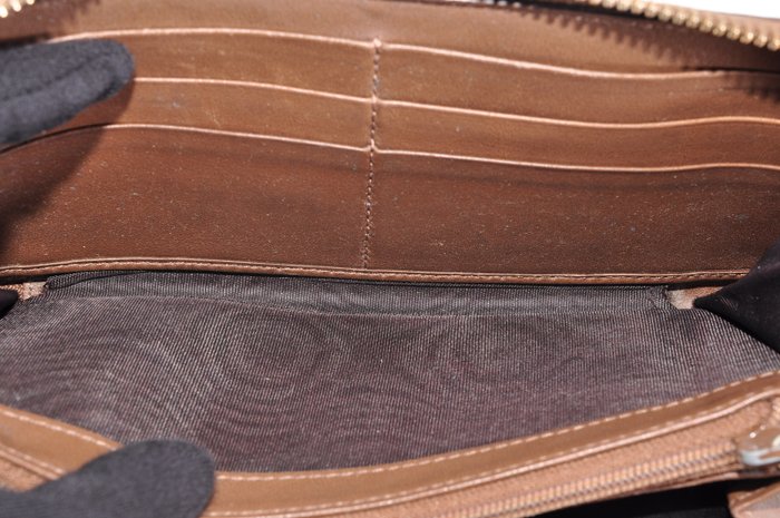 Gucci Brown Leather Zip Around Wallet Zippy Long Wallet