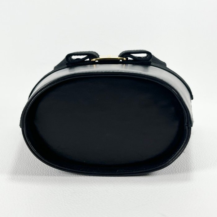 Salvatore Ferragamo Black Leather Vara Ribbon Handbag