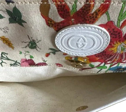 Gucci Flora Floral Pouch White