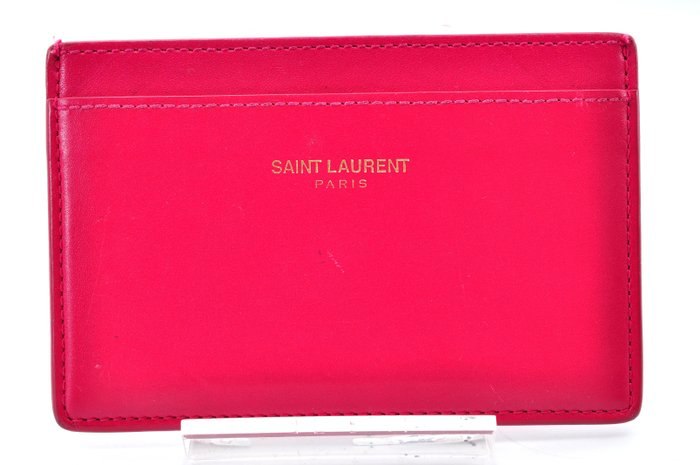 Yves Saint Laurent Pink Smooth Leather Card Holder Luxury Wallet