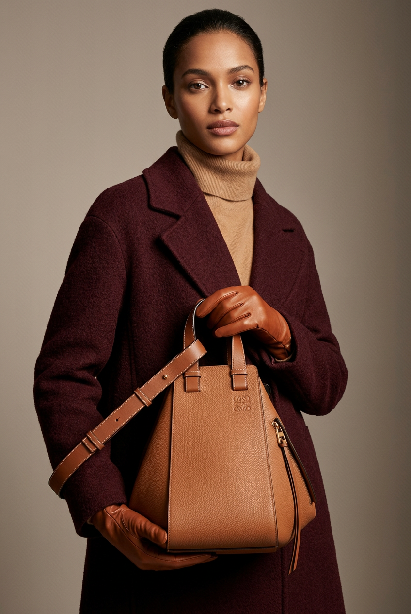 Loewe Hammock 2-Way Shoulder Bag – Brown Leather