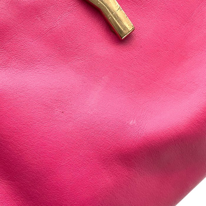 Saint Laurent Pink Leather Two-Way Handbag – Gold-Tone Hardware