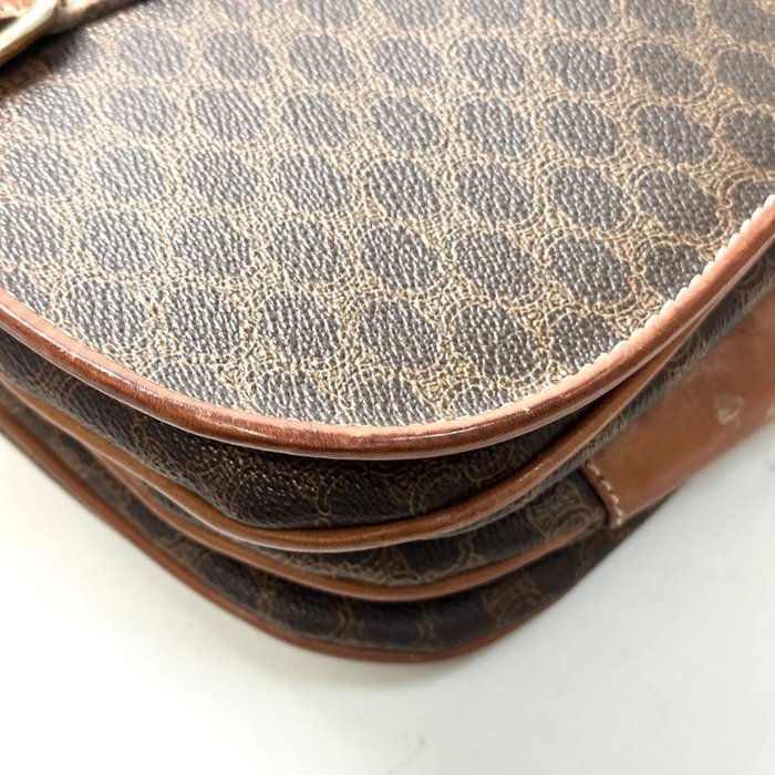 Céline Macadam Triomphe Brown PVC Crossbody Bag
