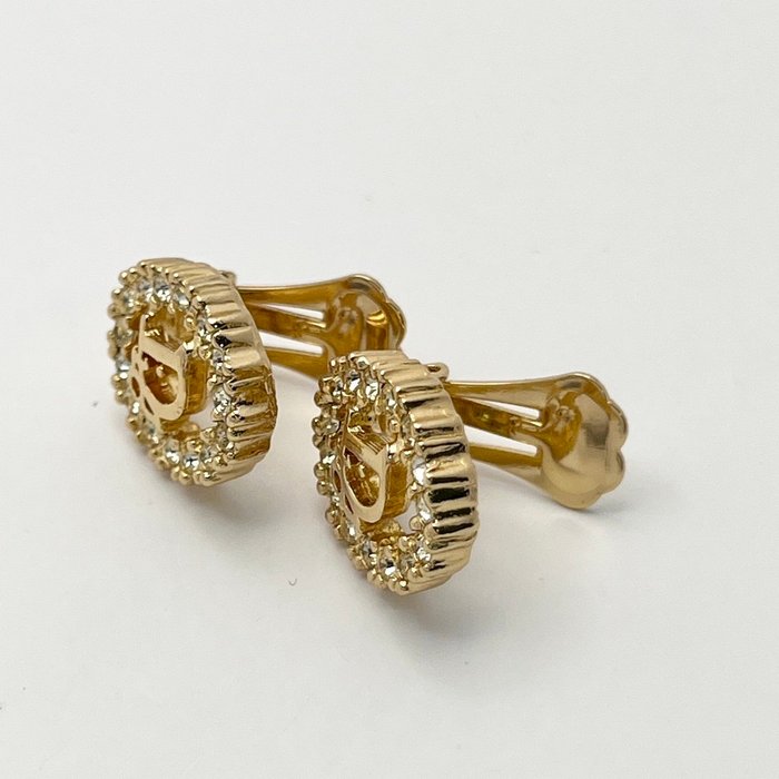 Christian Dior Gold-Tone Earrings – Vintage Designer Jewellery