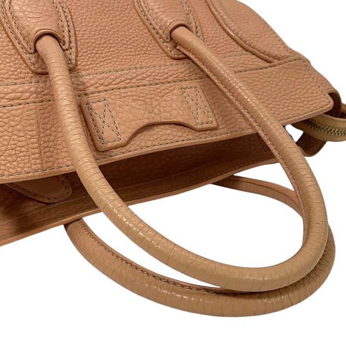 Céline Luggage  Pink and Beige Leather Handbag
