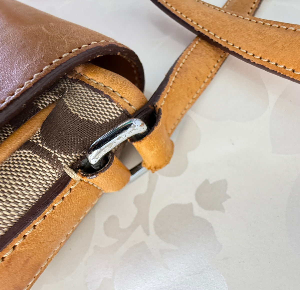 Coach Signature Canvas Crossbody Bag with Leather Flap & Buckle