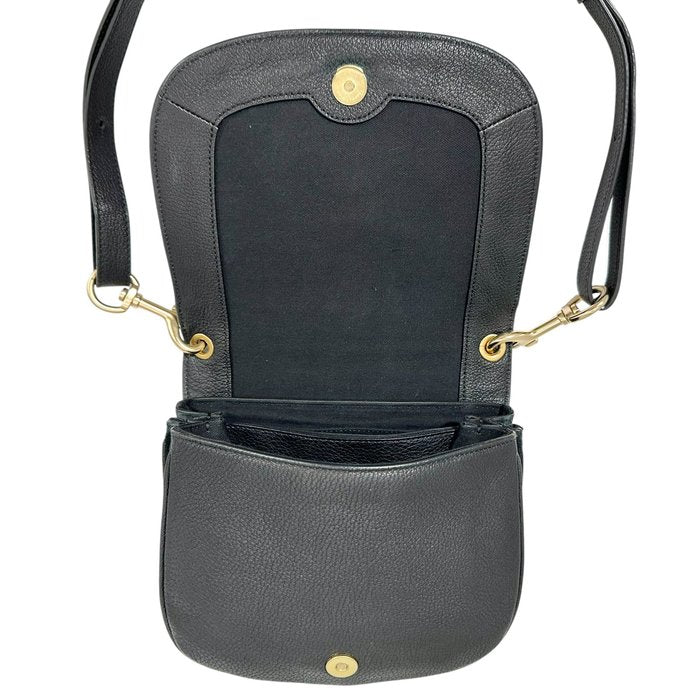 See by Chloé Hana Shoulder Bag – Black Suede & Leather with Gold-Tone Hardware
