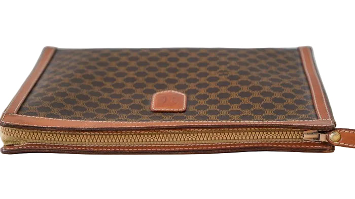 Céline Macadam Clutch Bag – Beige and Brown