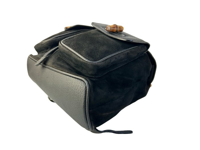 Gucci Bamboo Handle Black Backpack