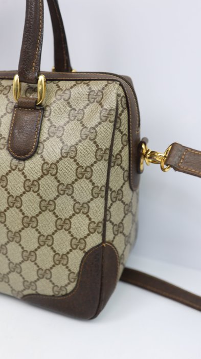 Gucci GG Monogram Top-Handle Satchel – Beige an Brown