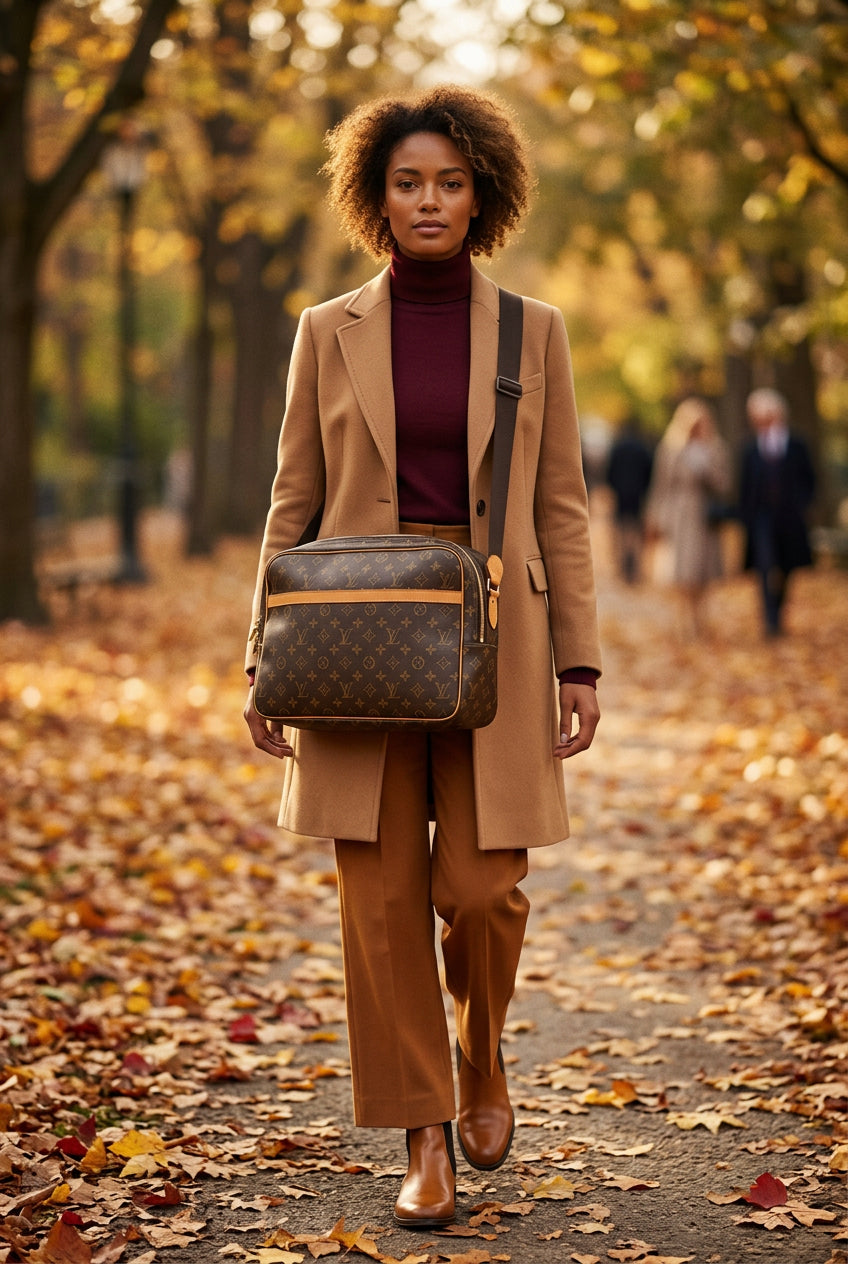 Louis Vuitton Monogram Reporter GM Shoulder Bag – Brown